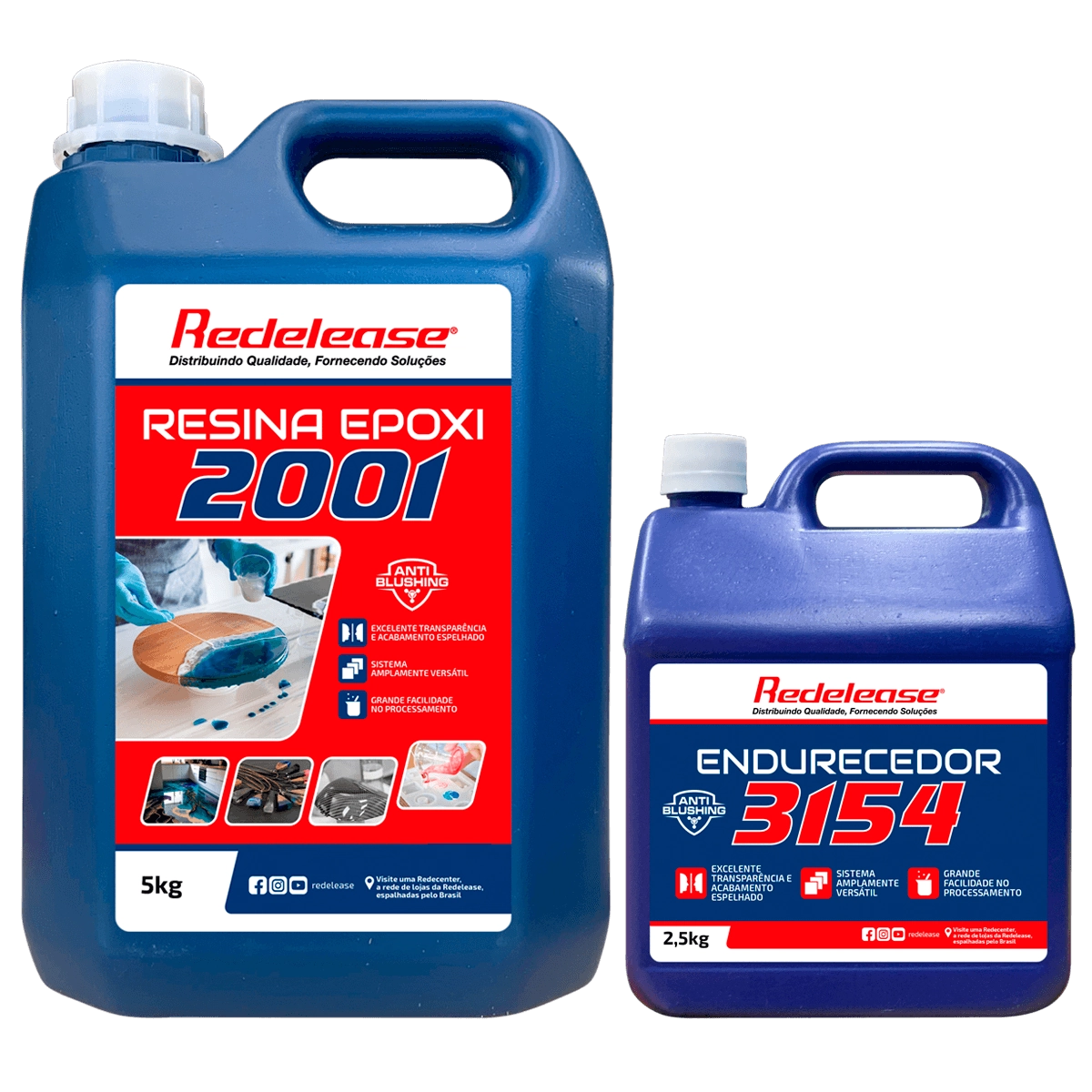 Resina 2001 Epoxi Transparente Com Endurecedor 3154 (7,5 Kg)