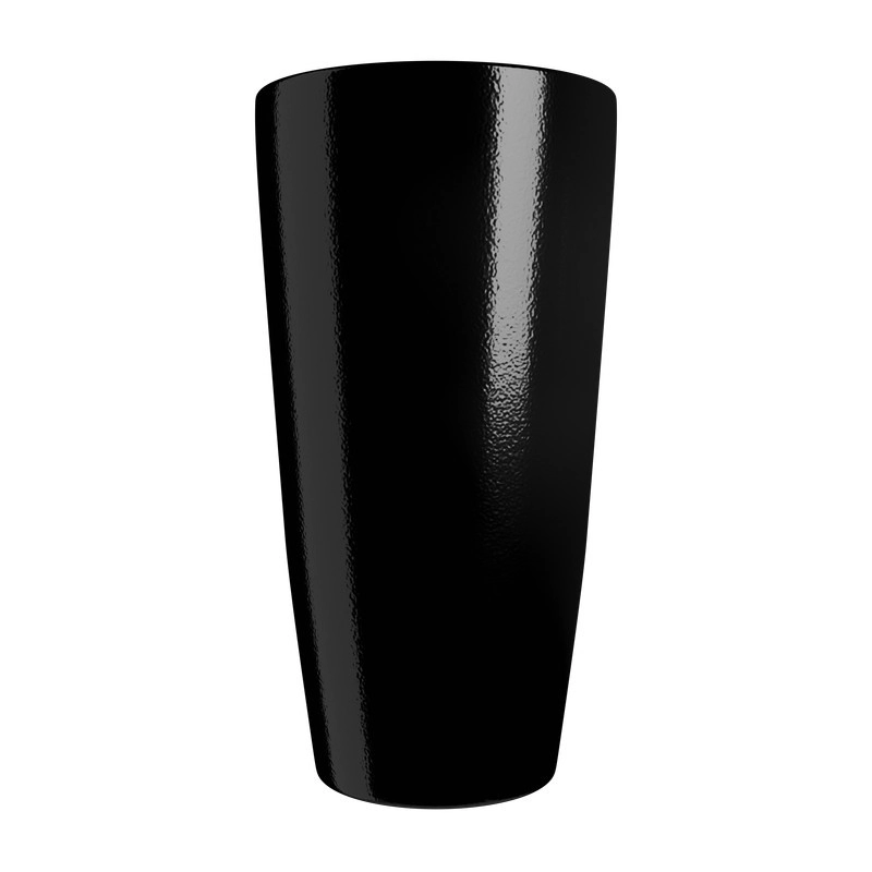 Vaso Roma M Cor:preto;acabamento:brilho