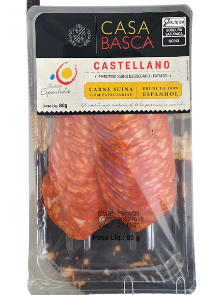 Salame Casa Basca Castellano Em Fatias 80g