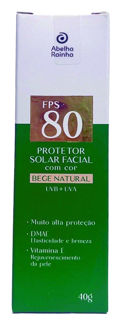Protetor Solar Facial Fps 80 Bege Natural Abelha Rainha
