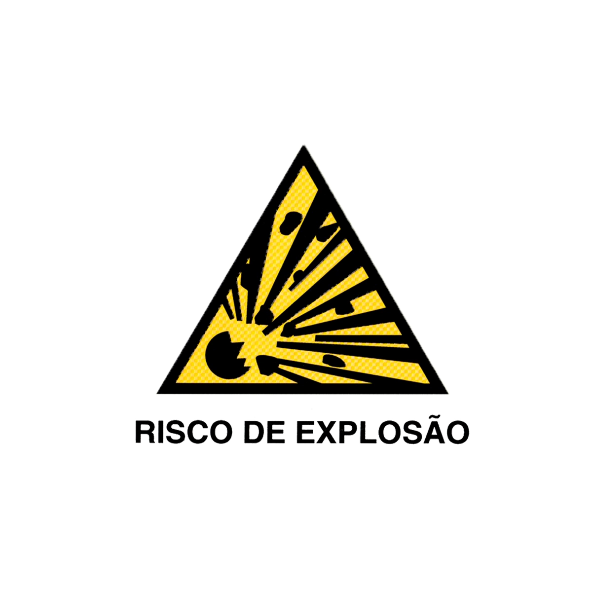 Placa Adesiva Pvc Indicativa Alerta Risco de Explosão 20 Cm