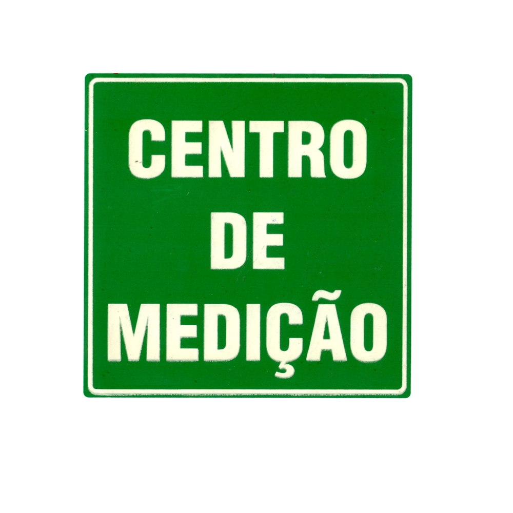 Placa de Indicação Pvc Sinalizadora de Centro de Medição 14x14 Cm