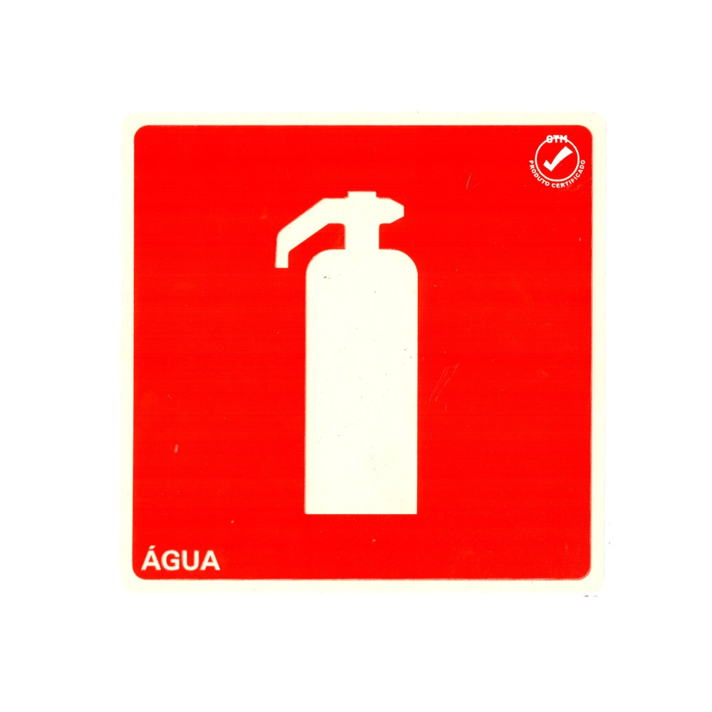Kit 2 Placas Pvc de Sinalização Indicativa Extintor Água 20 Cm Ultra Fitas