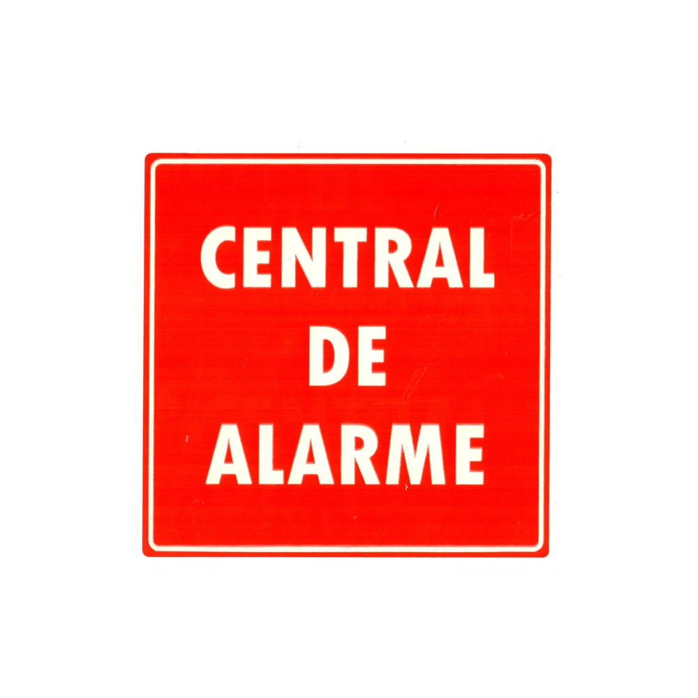 Kit 2 Placas de Indicação Sinalizadora Central de Alarme Pvc Autoadesiva 20Cm
