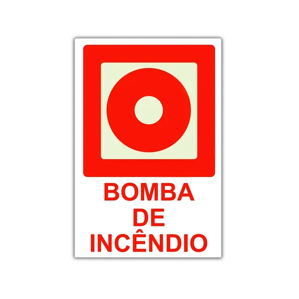 Kit 10 Placas de Indicação Autocolante Sinalizadora de Alarme de Incêndio 15x10 Cm