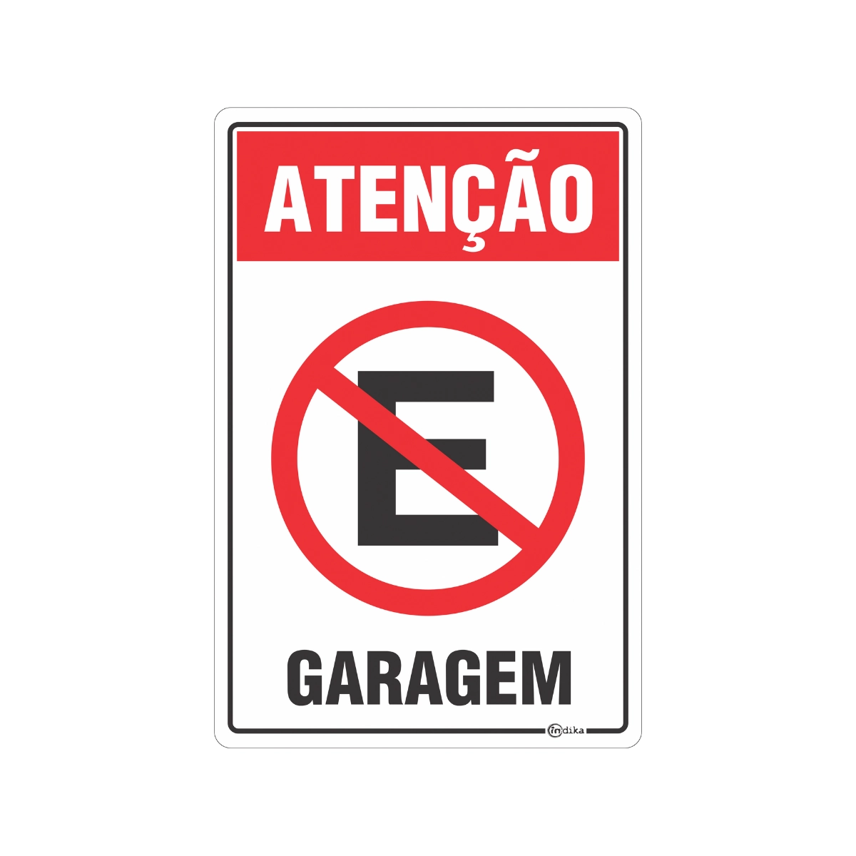 Placa Sinalização Atenção Garagem Adesiva Resistente Pvc 20x30 Cm