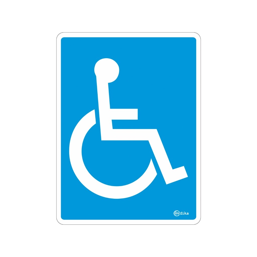 Placa Sinalização Deficiente Físico 15x20 Cm Autocolante Resistente
