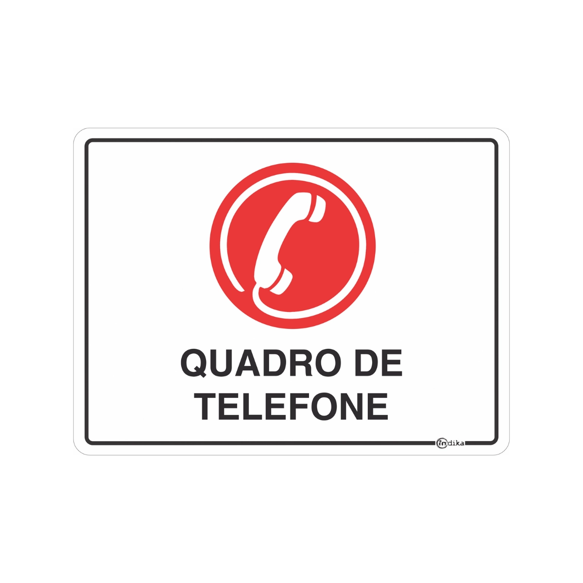 Placa Sinalização Adesiva Quadro Telefone 15x20 Cm Pvc Ultra Fitas