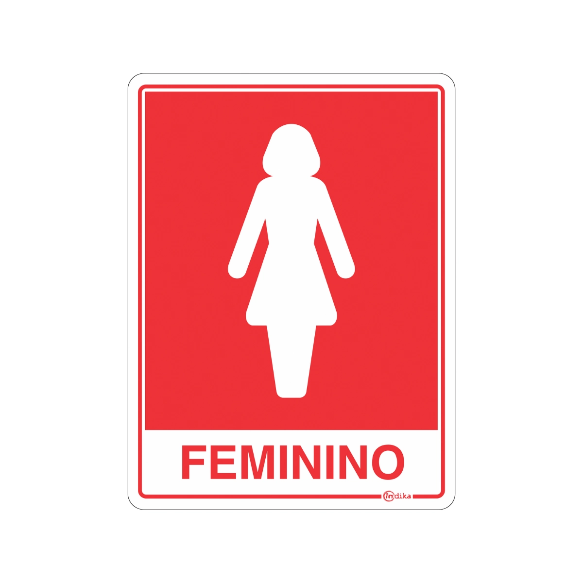 Kit 2 Placas Sinalização Banheiro Feminino Sanitário Comércio 15x20 Cm Pvc