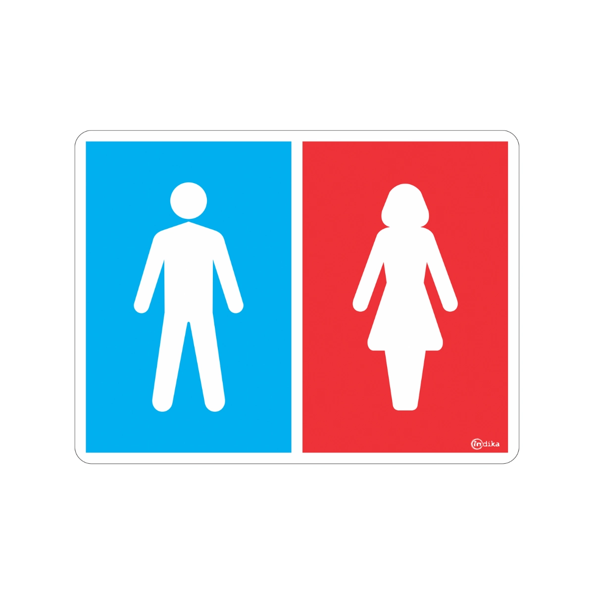 Kit 2 Placas Sinalização Adesiva Sanitário Masculino Feminino 15x20 Cm Pvc
