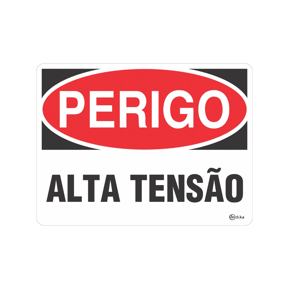 Kit 2 Placas Sinalização Indicativa Alerta Perigo Alta Tensão 15x20Cm