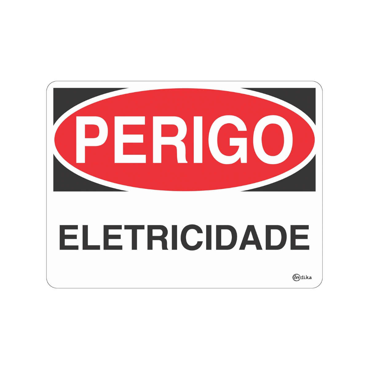 Kit 2 Placas Sinalização Indicativa Perigo Eletricidade Pvc 15x20Cm