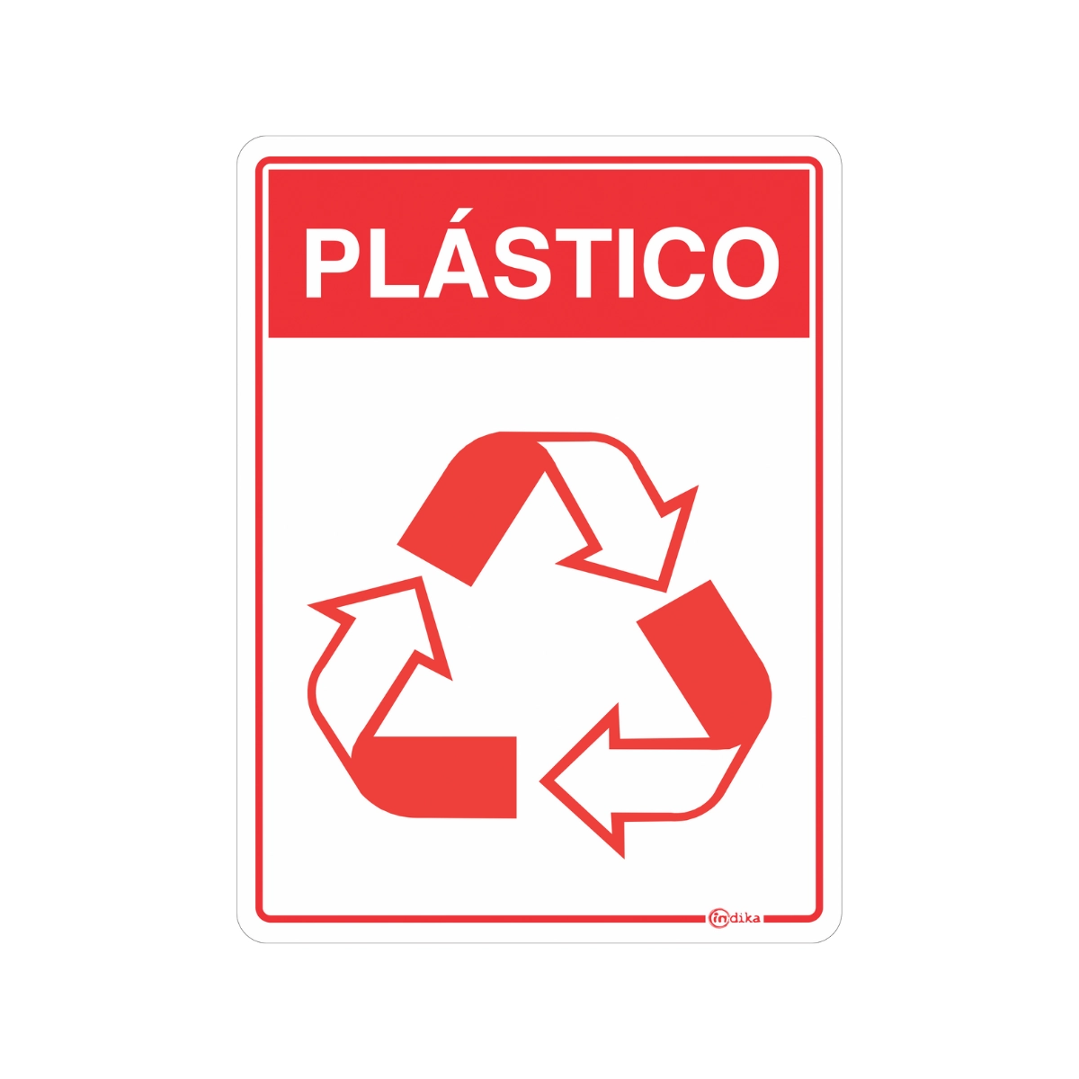 Kit 2 Placas Sinalização Adesiva Indicativa Reciclagem Plástico 20x15 Cm Vinil