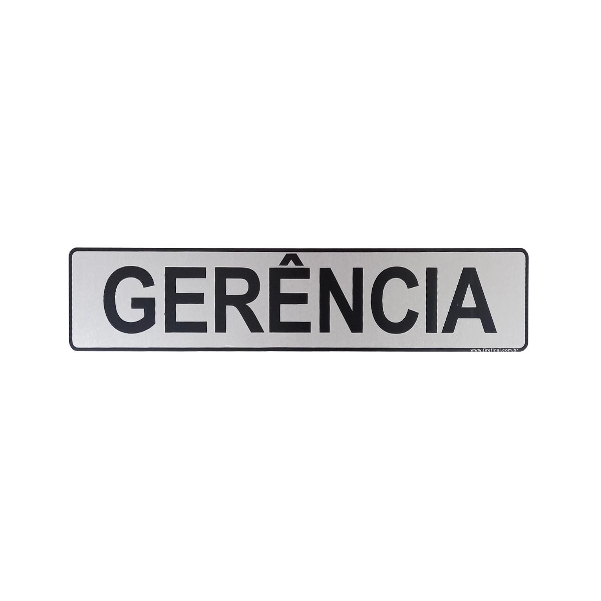 Placa Sinalização Adesiva Informativa Gerencia 25x5 Cm Aluminio