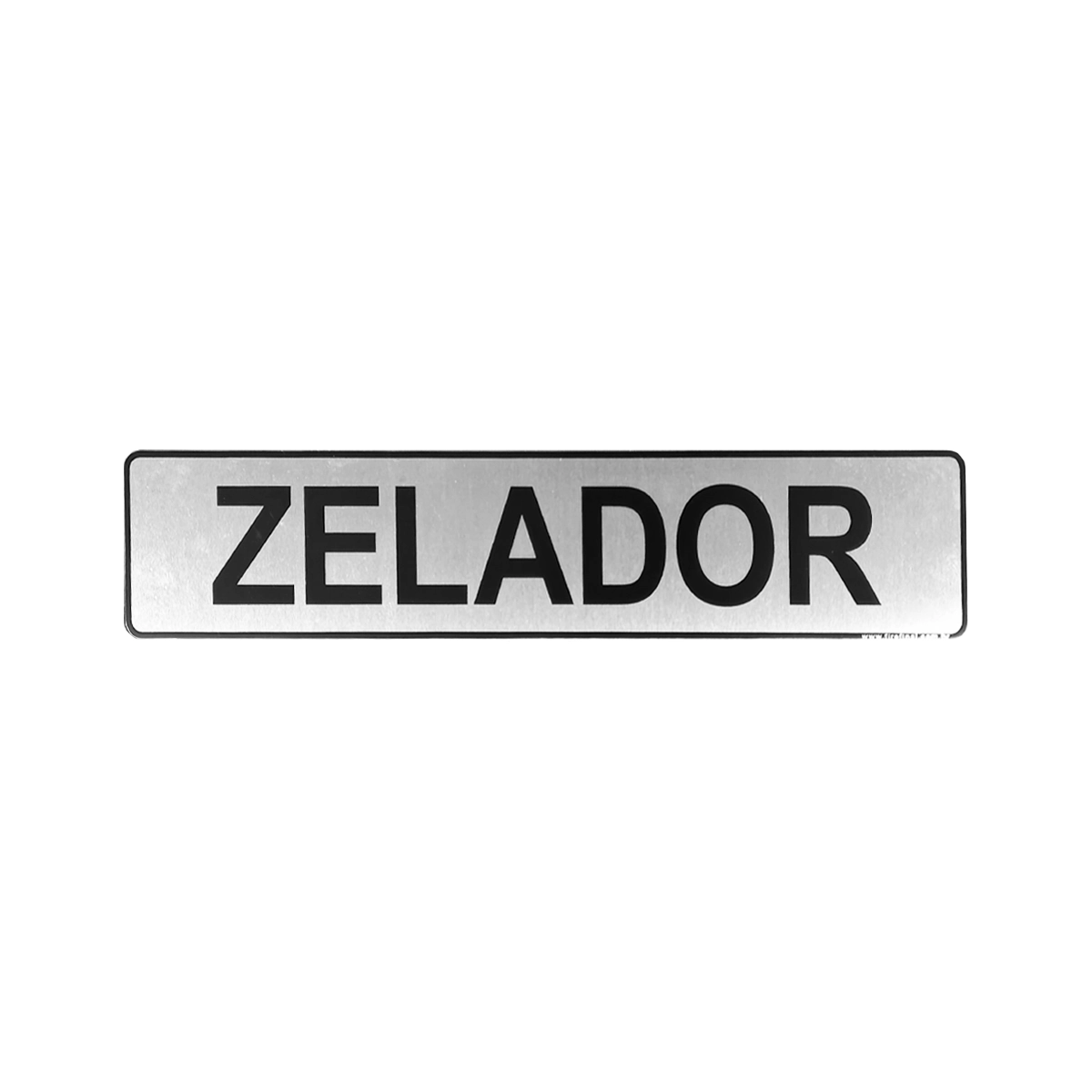 Placa Sinalização Informativa Zelador Aluminio 25x5 Cm Resistente