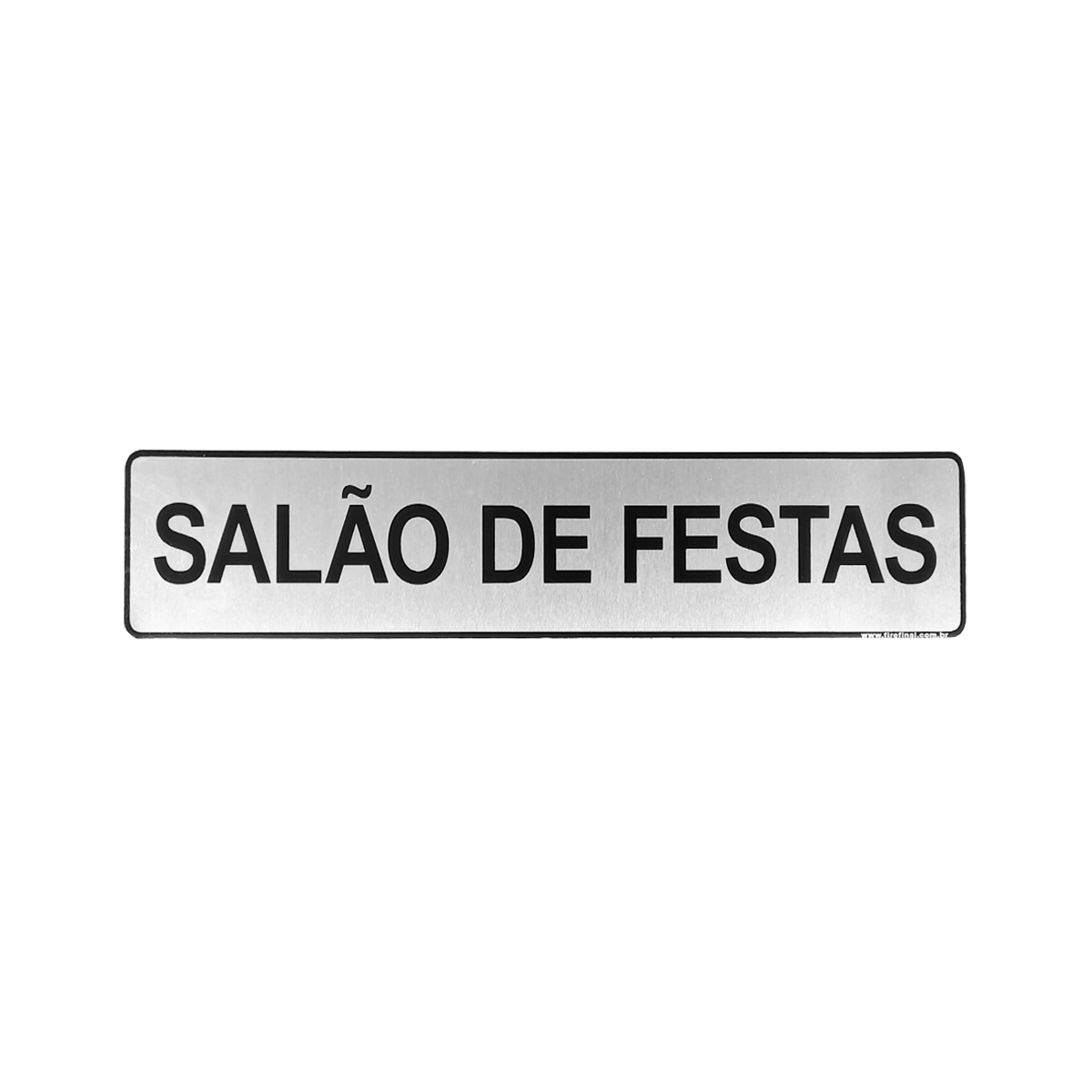 Placa Adesiva Sinalização Indicativa Salão de Festas 25x5 Cm Aluminio