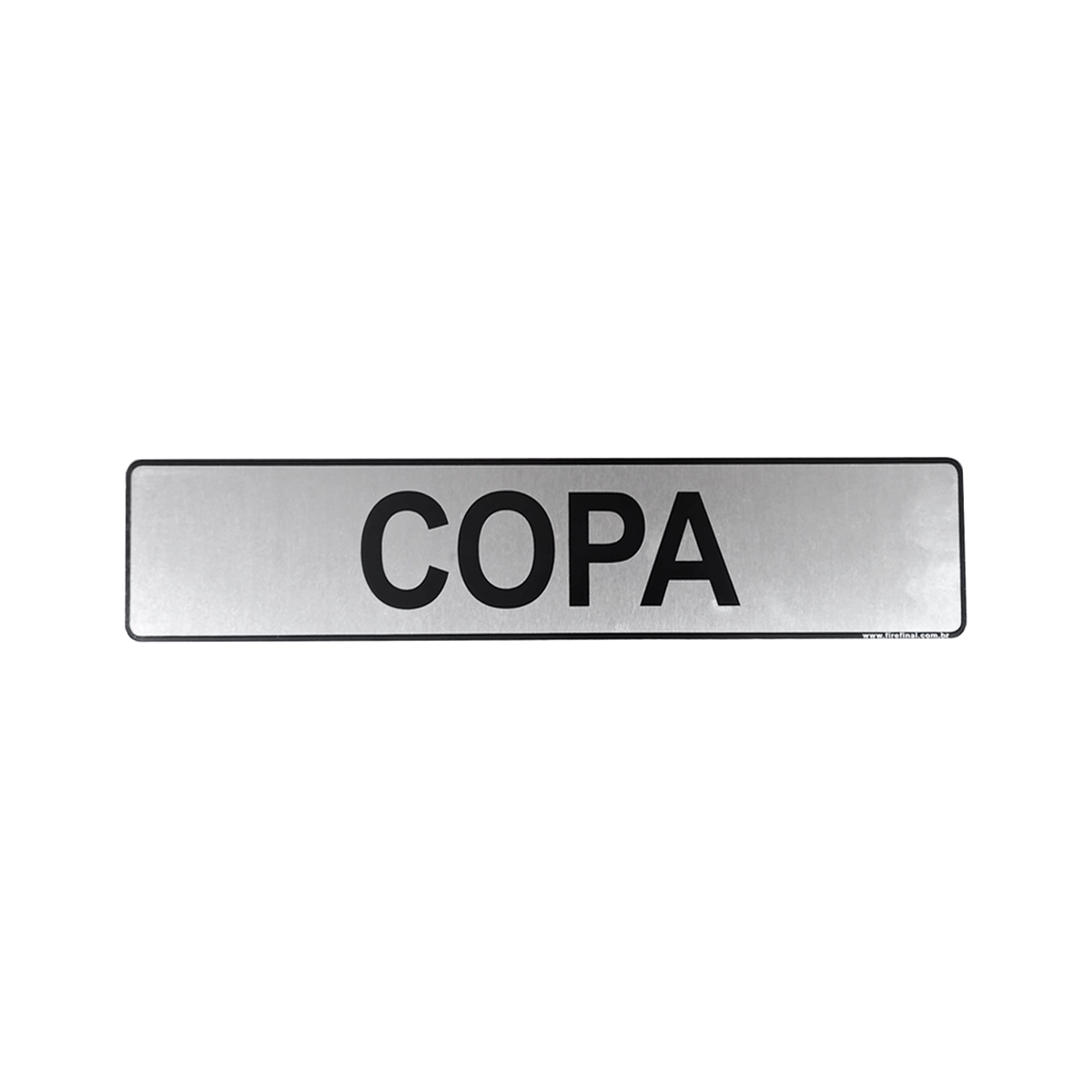 Placa Adesiva Sinalização Copa Aluminio 25x5 Cm Resistente
