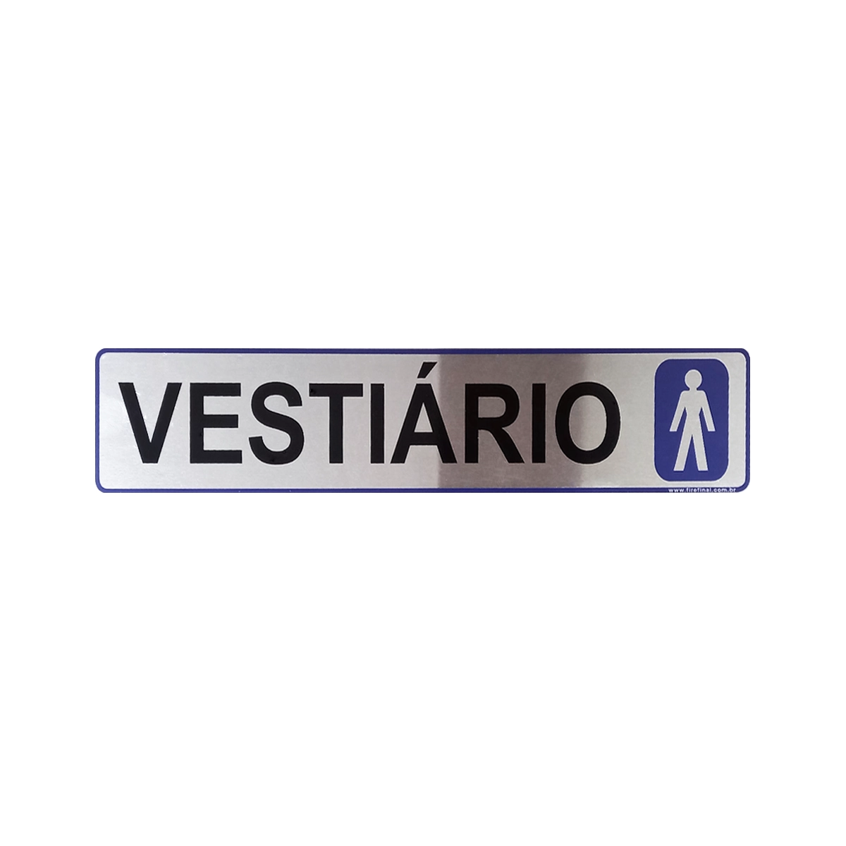 Placa Adesiva Informativa Vestuário Masculino Aluminio Resistente