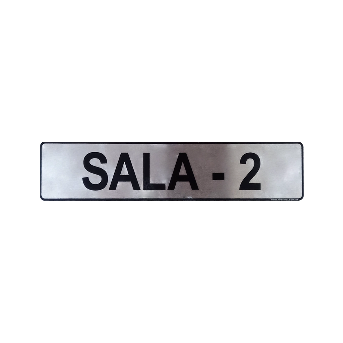 Placa Aluminio Adesiva Sinalização 25x5 Cm Indicativa Sala 2