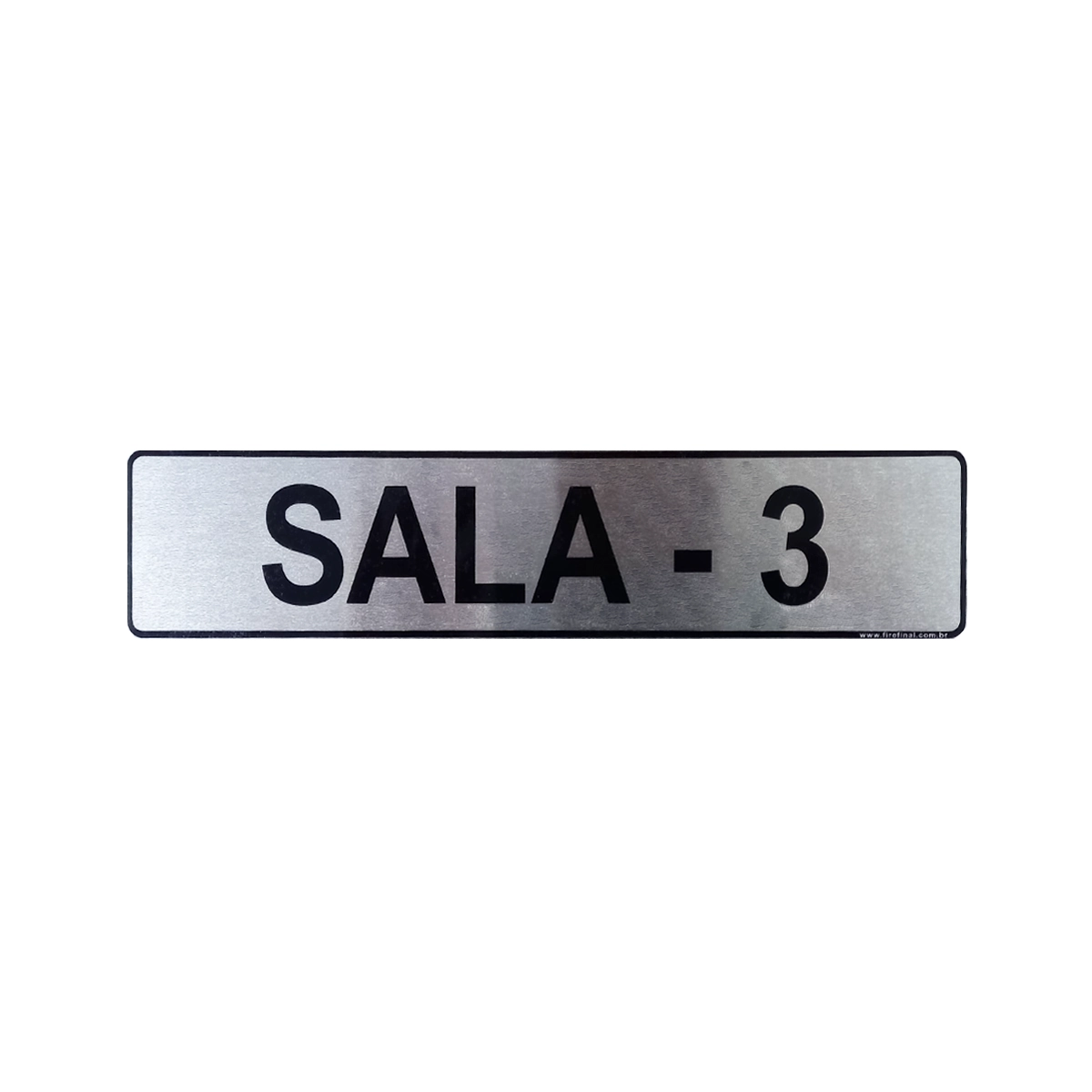 Placa Adesiva Sinalização Indicativa Sala 3 Escritório Consultório Aluminio