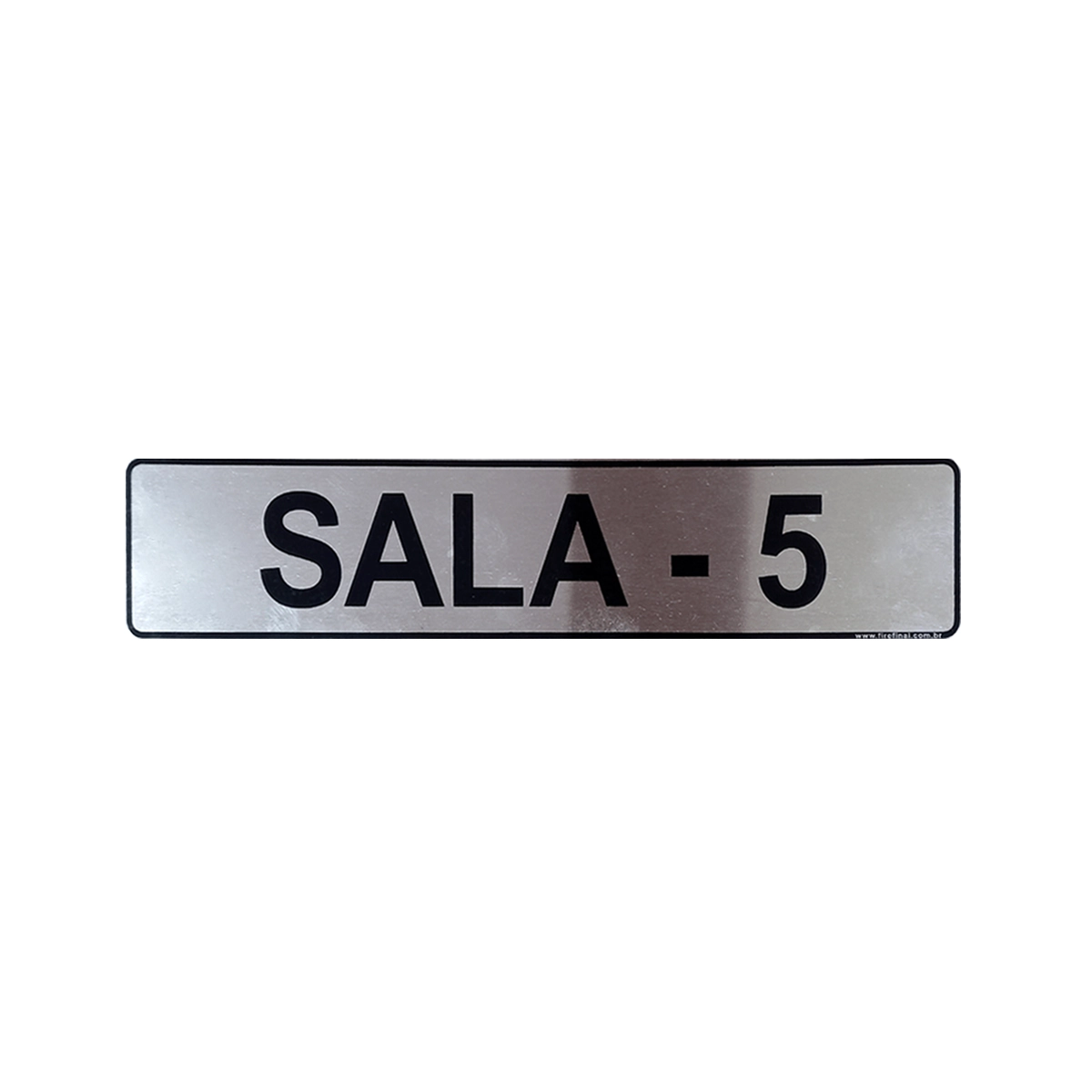 Placa Adesiva Aluminio Informativo Sala 5 25x5 Cm