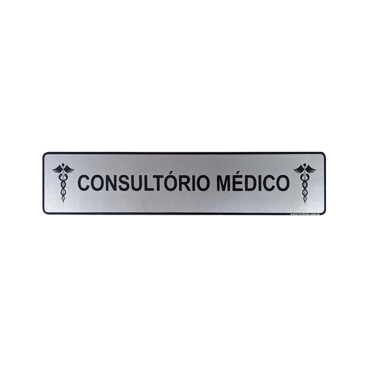 Placa Sinalização Informativa Clínica Médica 25x5 Cm Aluminio