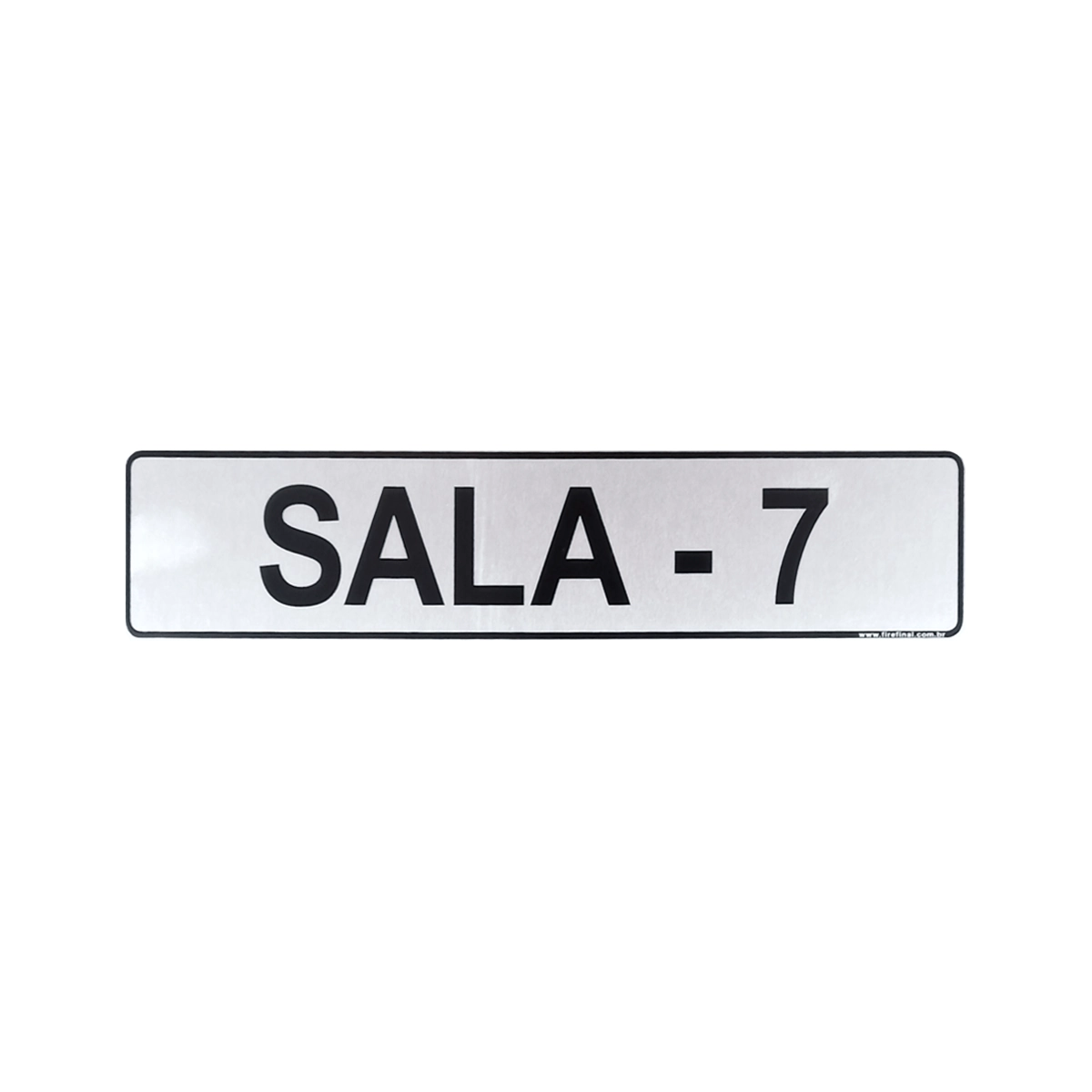 Placa Sinalização Indicativa Sala 7 Acrílica Adesiva Resistente Excritório
