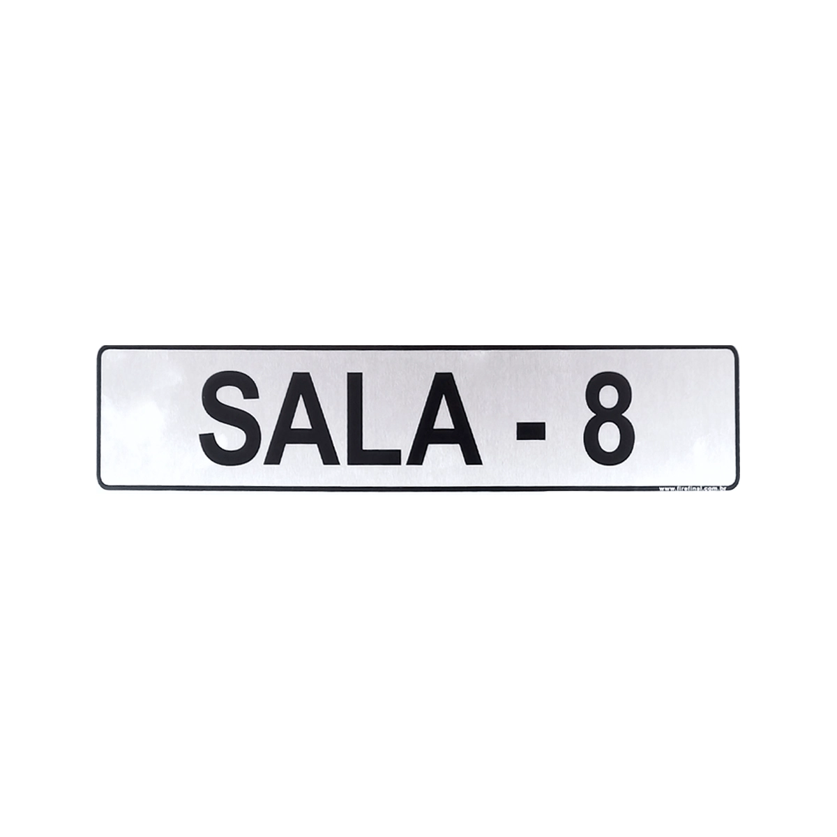 Placa Sinalização Indicativa Sala 8 Acrílica 25x5 Cm Escritório