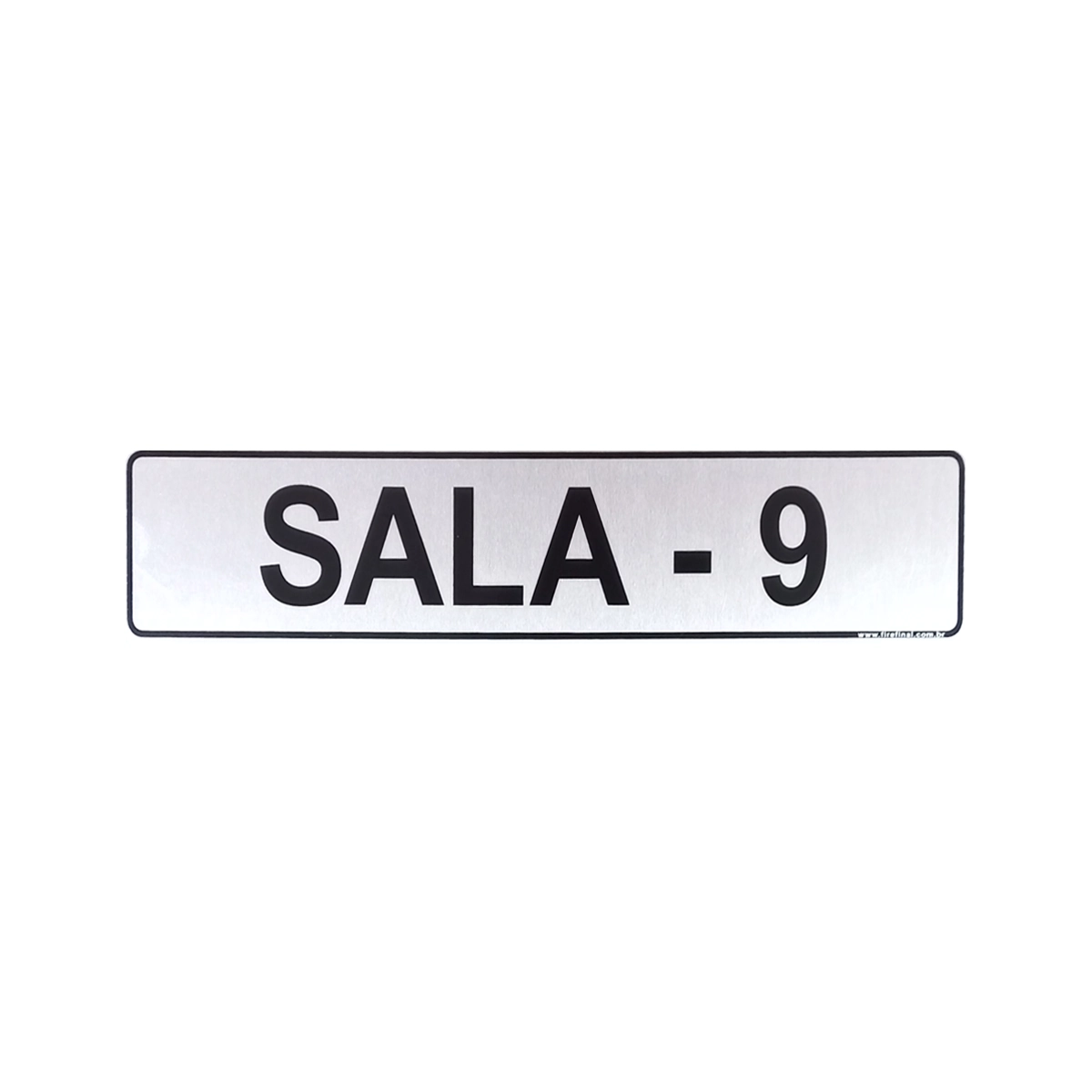 Placa Sinalização Adesiva Indicativa Sala 9 25x5 Cm Acrílica