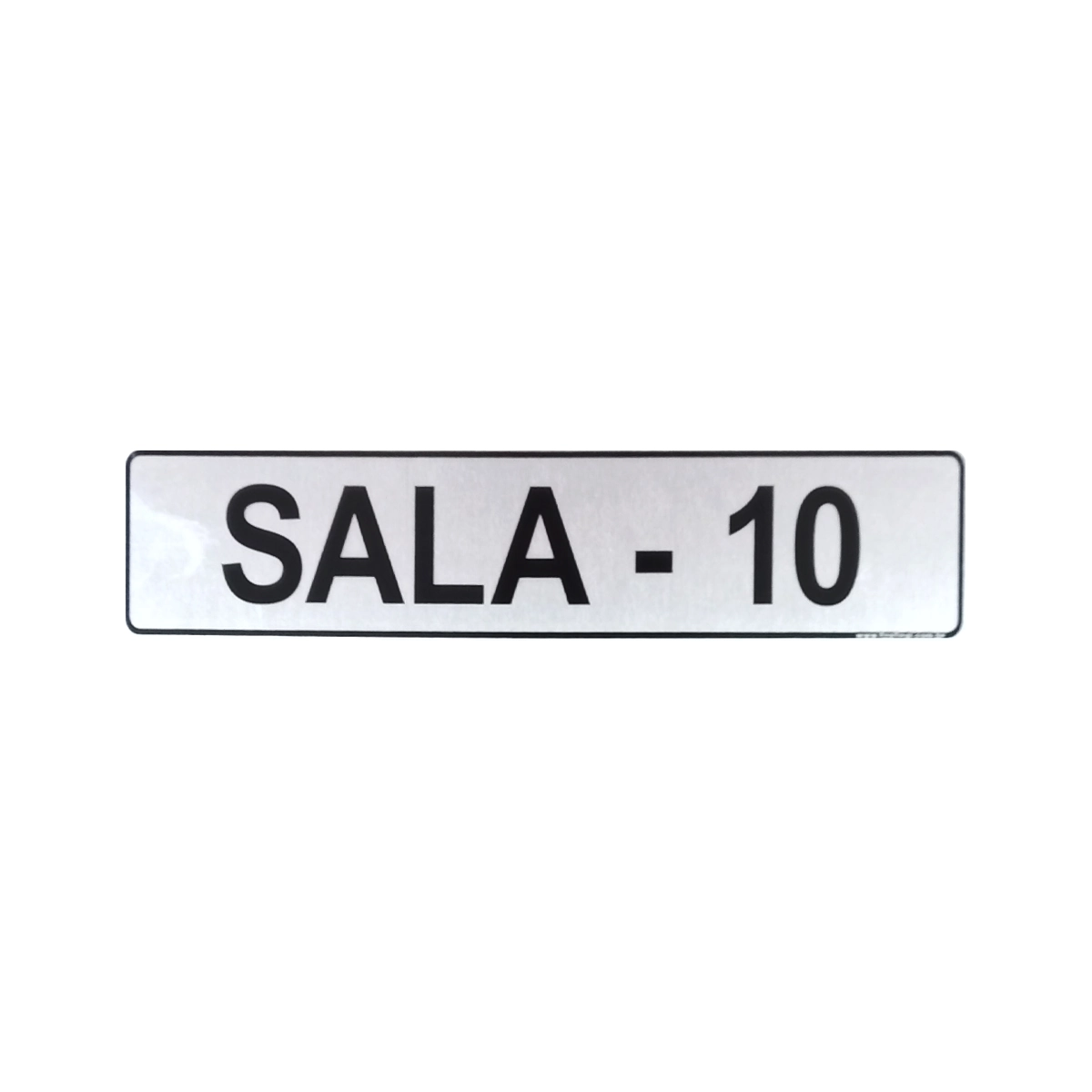 Placa Sinalização Indicativa Sala 10 Acrílico 25x5 cm Escritório