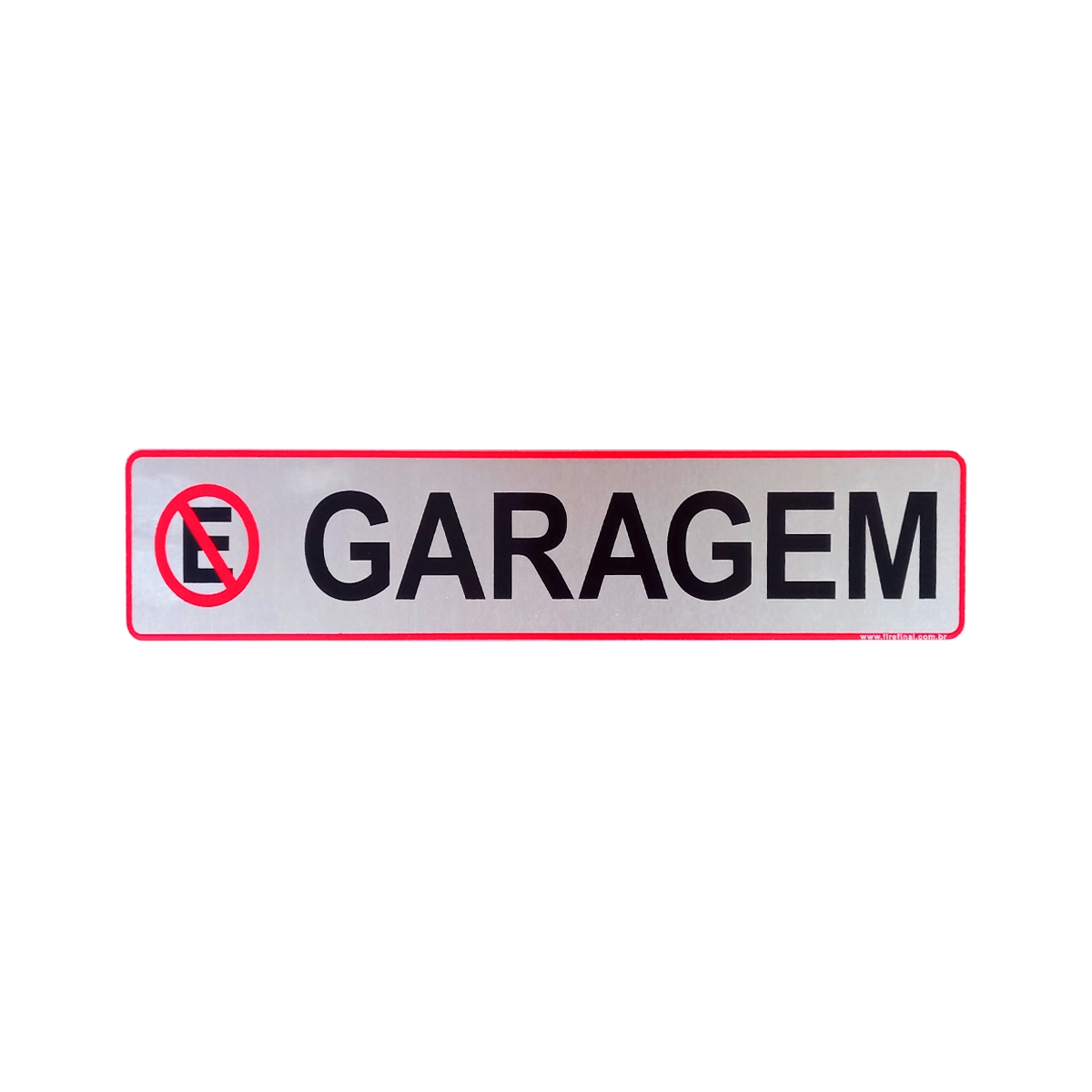 Placa Sinalização Adesiva Acrílica Garagem 25x5 Cm Resistente