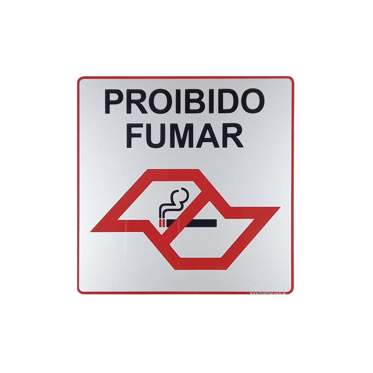 Placa Adesiva Sinalizadora Alerta Proibido Fumar 15Cm Acrílico