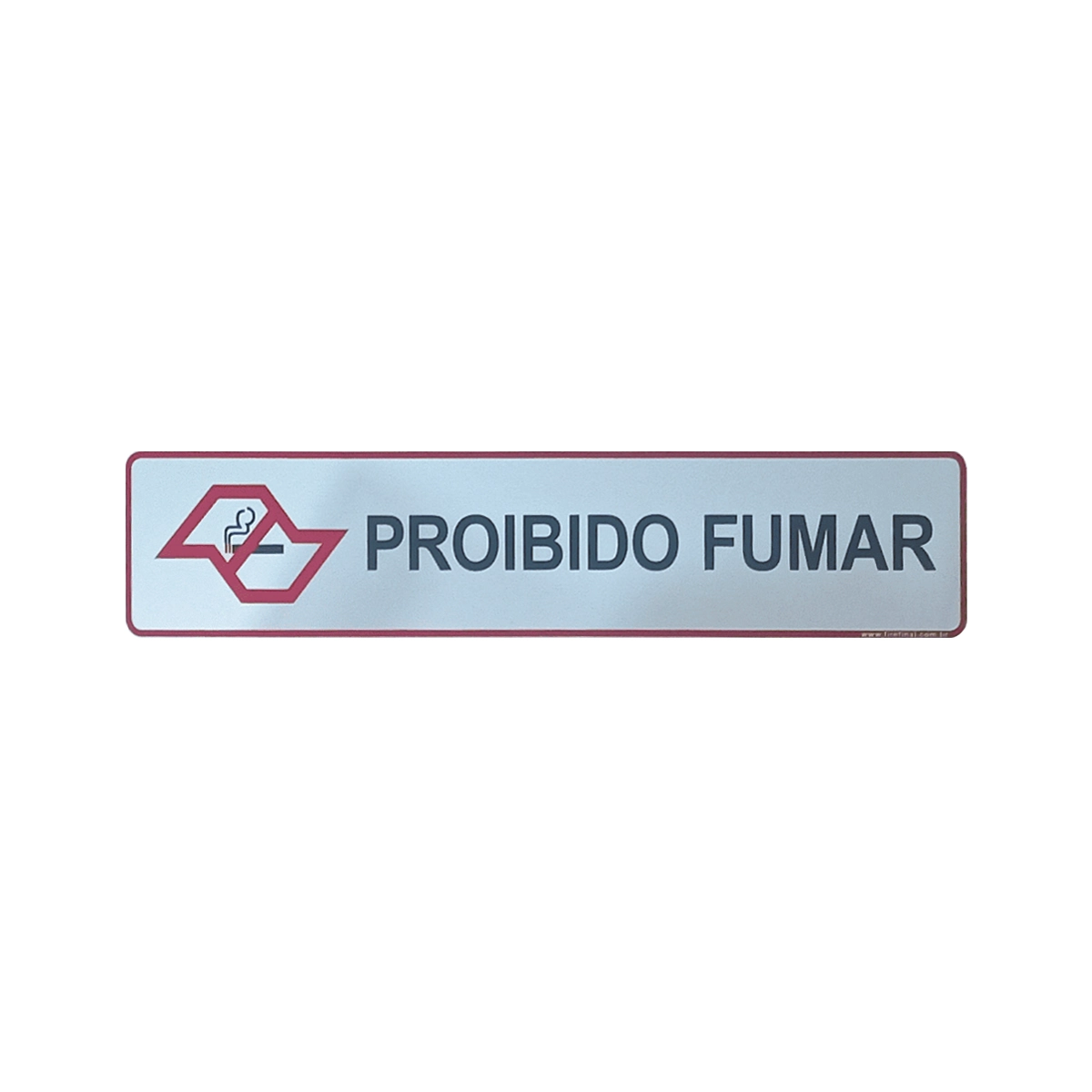 Placa Adesiva Sinalização Informativa Proibido Fumar Aluminio Resistente
