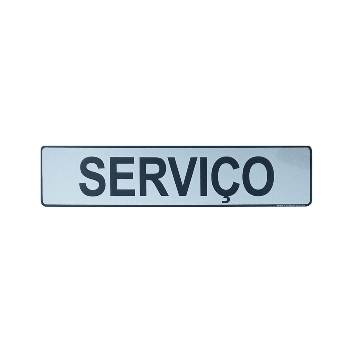 Placa Adesiva Sinalização Indicativa Serviço Acrílico 25x5Cm Resistente