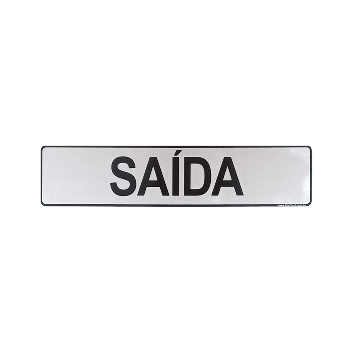 Placa Adesiva Sinalização Direcionamento Saída 25x5 Cm Acrílico