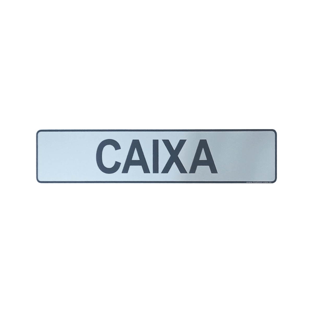 Placa Sinalização Adesiva Indicativa 25x5 Cm Caixa Acrílico