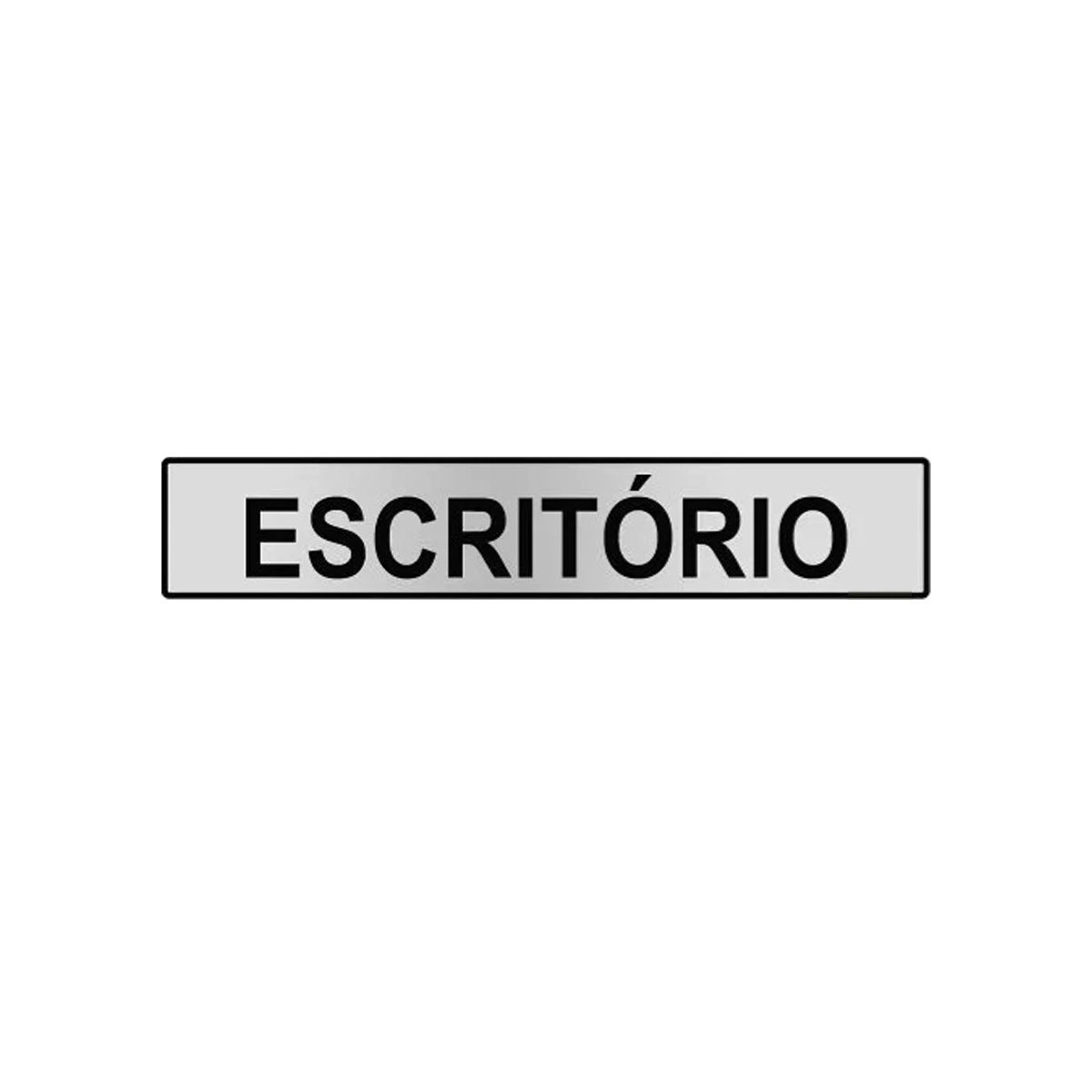 Placa Adesiva Escritório Acrílica Informativa 25x5 cm Resistente