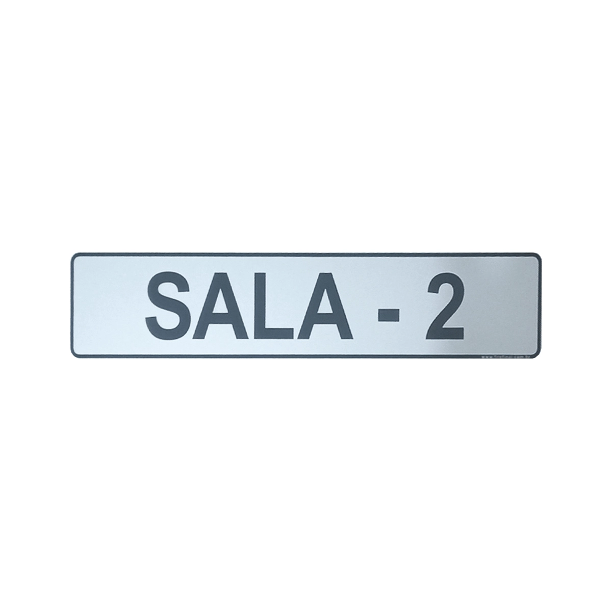 Placa Adesiva Informativa Sala 2 Escritório Acrílico 25x5 Cm