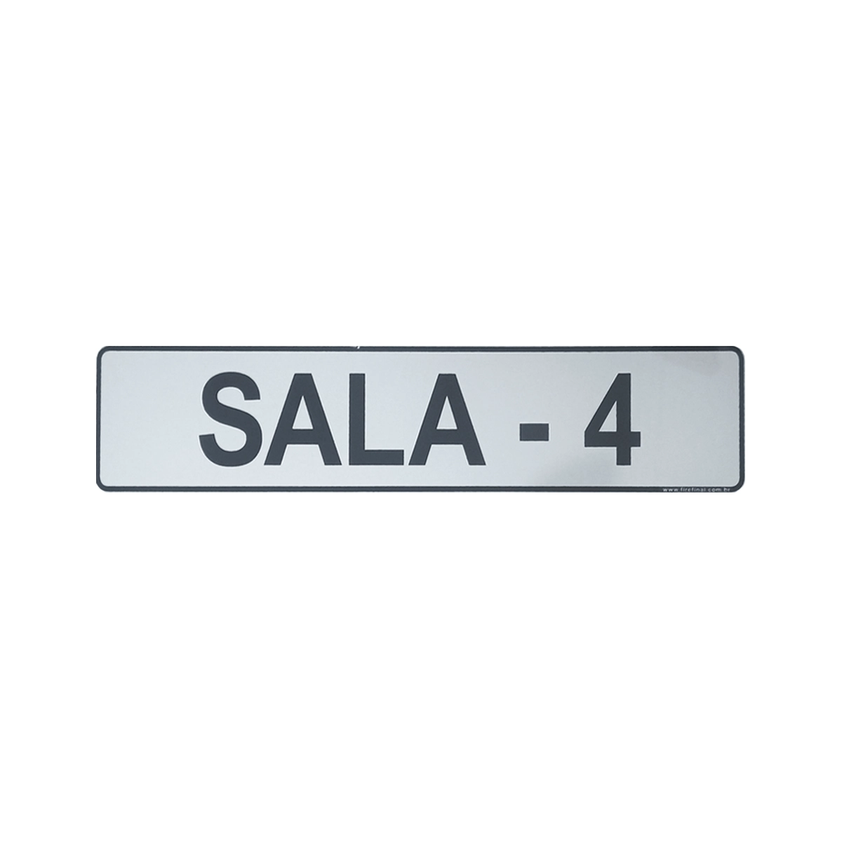 Placa Sinalização Informativa Sala 4 Adesiva Escritório 25x5 Cm