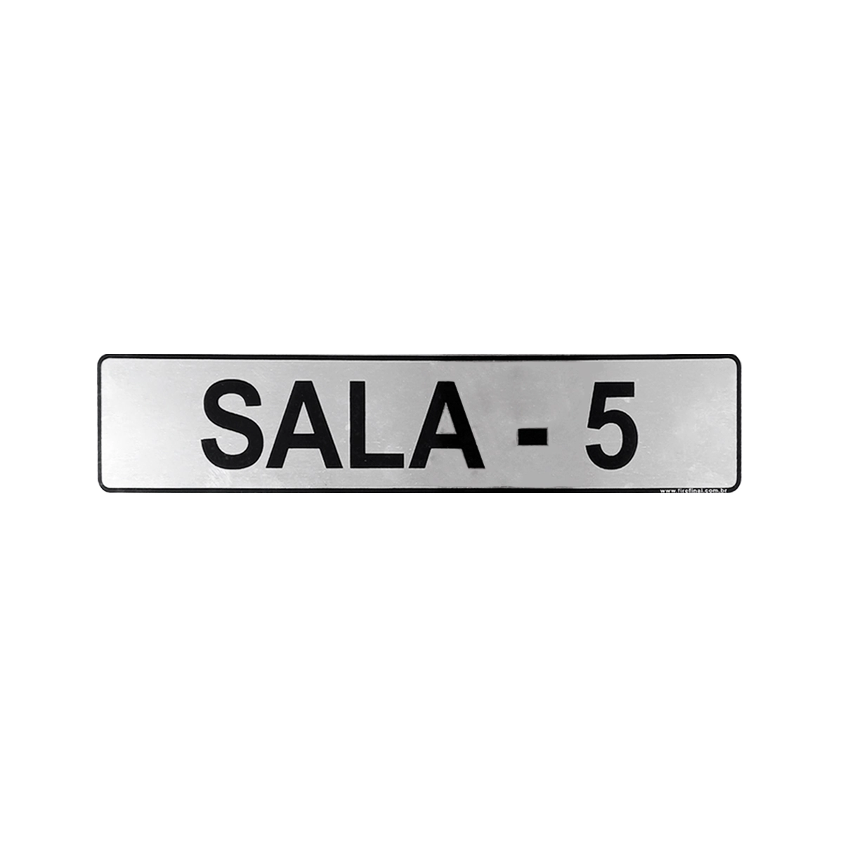 Placa Adesiva Informativa Sala 5 Escritório 25x5 Cm Acrilica