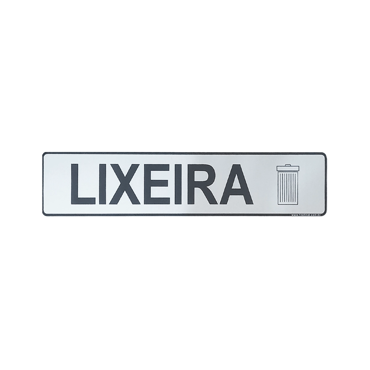 Placa Sinalização Adesiva Acrílico Informativa Lixeira 25x5 Cm