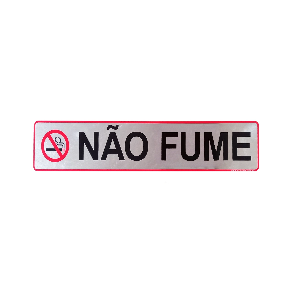 Placa Sinalização Adesiva Informativa Proibido Fumar Acrilico 25x5 Cm