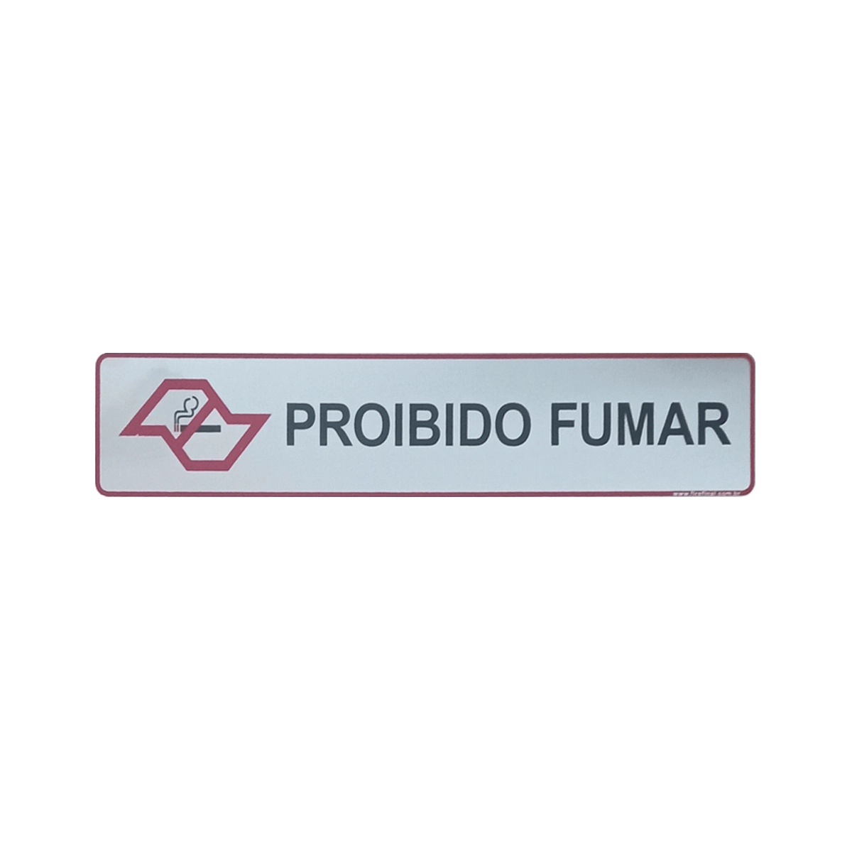 Placa Adesiva Informativa Proibido Fumar Acrílico Resistente 25x5 Cm