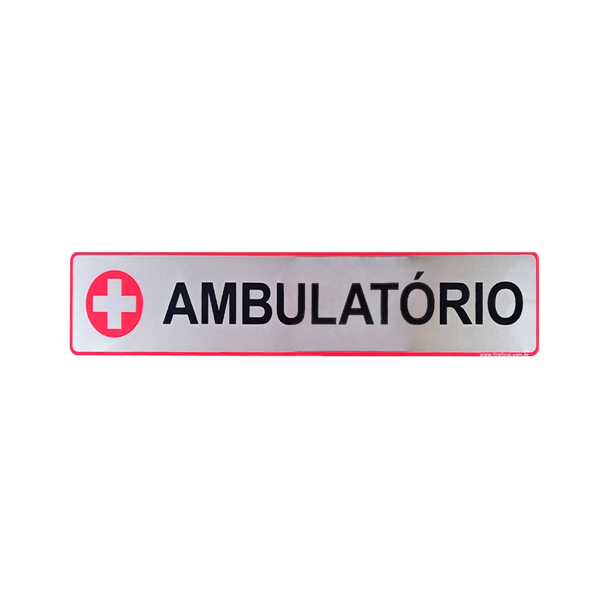 Placa Adesiva Sinalização Indicativa Ambulatório Acrílico 25x5 Cm