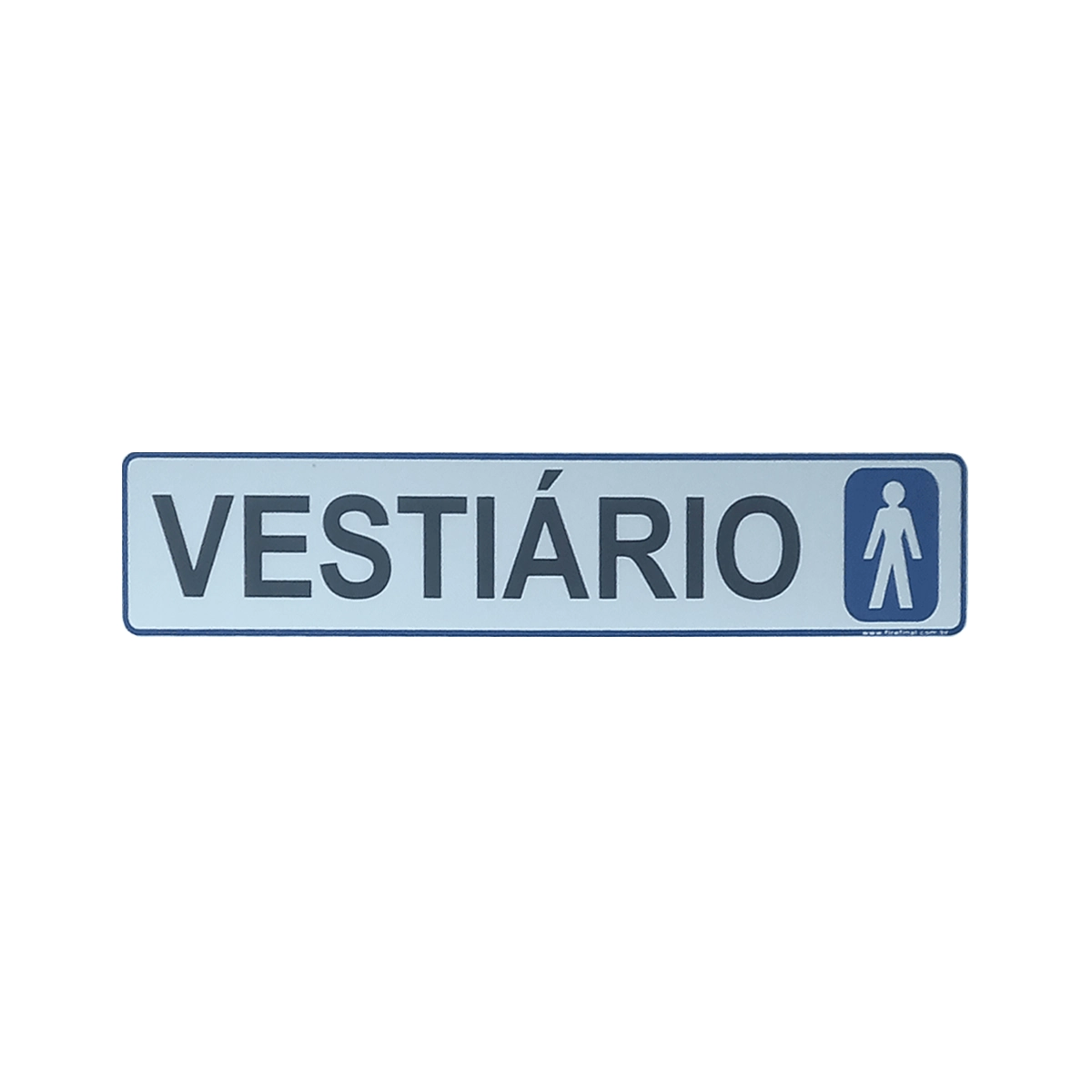 Placa Informativa Vestuário Masculino Adesiva 25x5 Cm Informativa