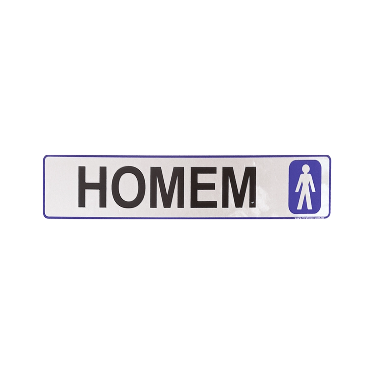 Placa Adesiva Indicativa Vestiário Masculino 25x5 Cm Homem Acrílico