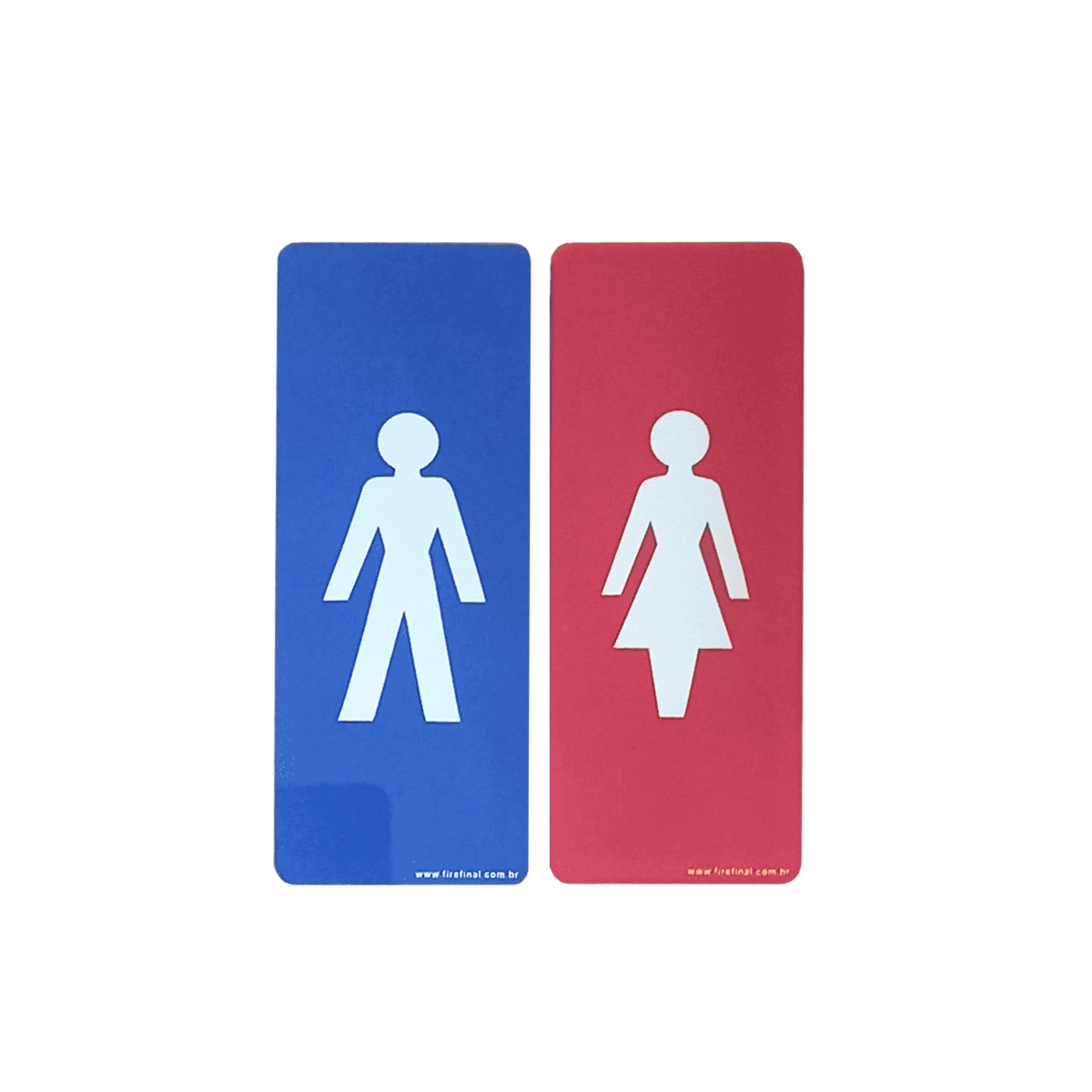 Placas Sinalização Informativa Conjunto Sanitário Feminino Masculino 12,5x5Cm Adesiva