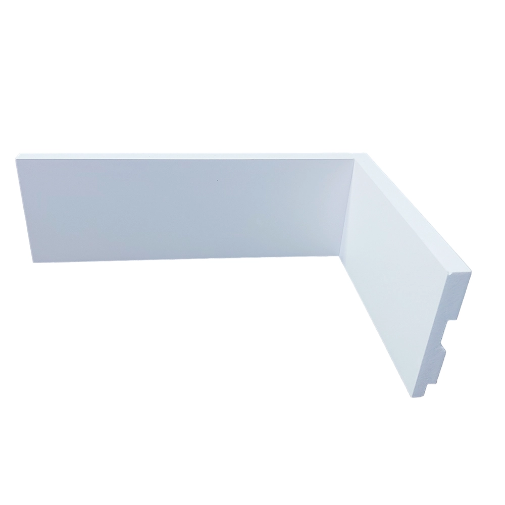 Kit 5 Barras Rodapé Poliestireno 7cm De Altura Liso Branco (7x1x240cm) - Formix 3D