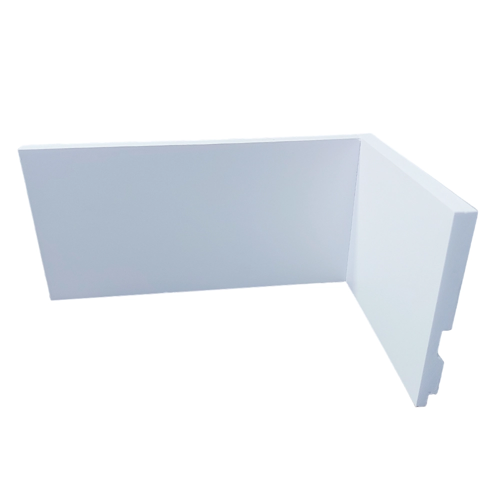 Kit 15 Barras Rodapé De Poliestireno 10cm De Altura Liso Branco - 10x1x240cm - Formix 3D