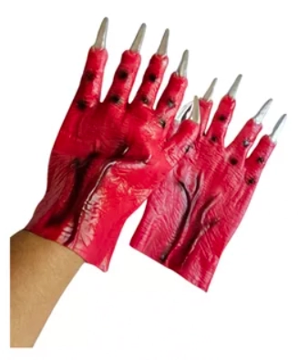 Luva Latex Lobisomem Hallowenn 30cm Xjs